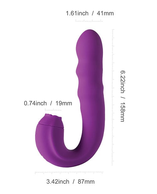 Uc Global Trade INChoney Play B Lilian G-spot Vibrator W-rotating Head & Vibrating Tongue - Purple Vibrators