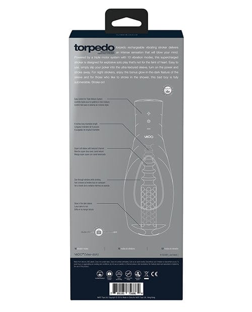 Vedo VeDO Torpedo Vibrating Rechargeable Stroker - Just Black Penis Toys