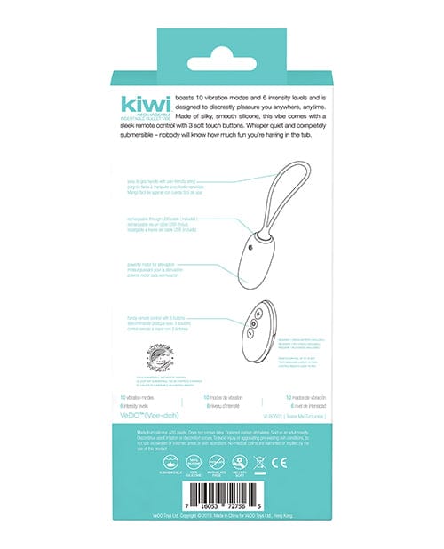Vedo VeDO Kiwi Rechargeable Insertable Bullet - Tease Me Turquoise Vibrators