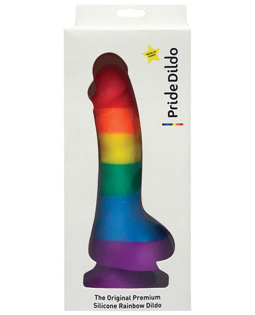 Pride Dildo with Balls - Rainbow