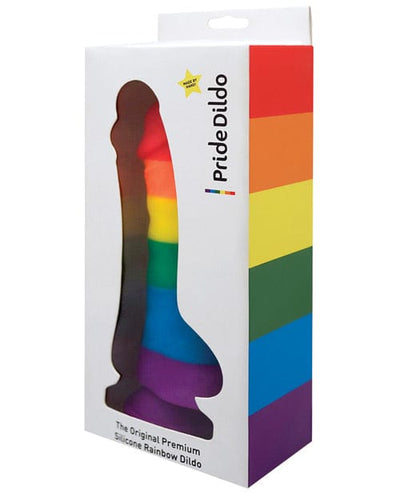 Very Intelligent Pride Dildo with Balls - Rainbow Dildos