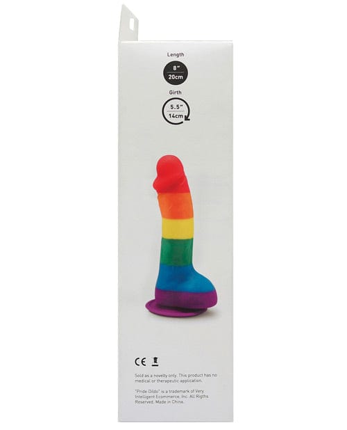 Very Intelligent Pride Dildo with Balls - Rainbow Dildos