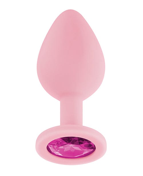 Vvole Luv Inc. Jeweled Silicone Butt Plug W/three Stones Anal Toys