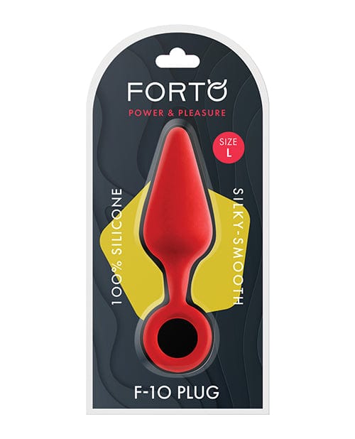 Vvole LLC Forto F-10 Silicone Plug with Pull Ring Red / Large Anal Toys