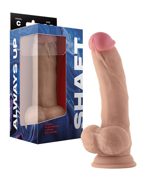 Vvole LLC Shaft Model C Flexskin Liquid Silicone 8.5" Curved Dong W/balls Pine Dildos