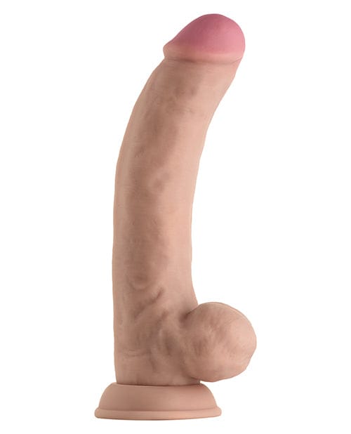 Vvole LLC Shaft Model C Flexskin Liquid Silicone 9.5" Curved Dong W/balls Dildos
