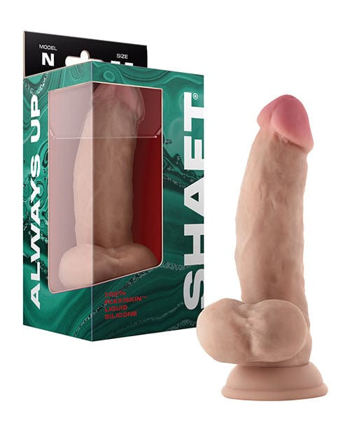 Shaft Model N Flexskin Liquid Silicone 7.5" Side Curve Dong with Balls