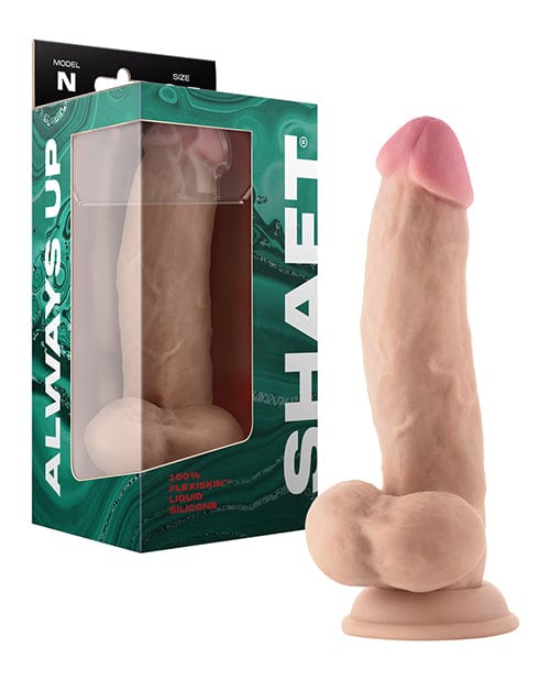 Shaft Model N Flexskin Liquid Silicone 8.5" Side Curve Dong with Balls