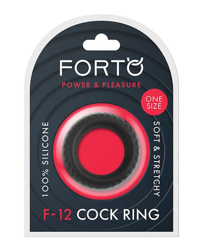 Vvole LLC Forto F-12 35mm Liquid Silicone Cock Ring Black Penis Toys