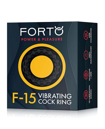 Vvole LLC Forto F-15 Vibrating Cock Ring Black Penis Toys