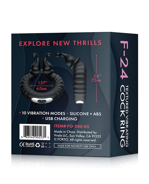 Vvole LLC Forto F-24 Textured Vibrating Cock Ring Penis Toys