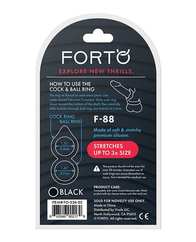 Vvole LLC Forto F-88 Double Ring Liquid Silicone Cock Ring Penis Toys
