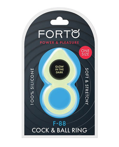 Vvole LLC Forto F-88 Double Ring Liquid Silicone Cock Ring Glow In The Dark Penis Toys
