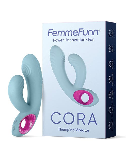 Vvole LLC Femme Funn Cora Thumping Rabbit Light Blue Vibrators