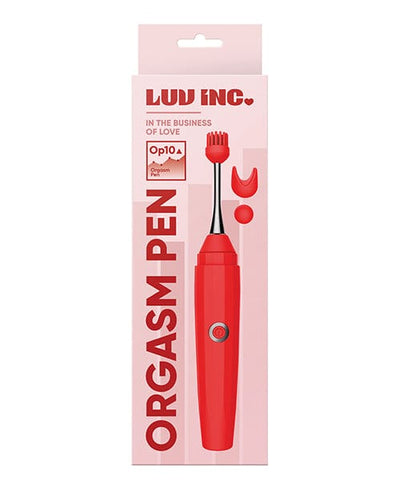 Vvole Luv Inc. Orgasm Pen W/three Attachments Red Vibrators