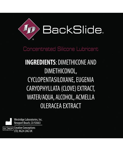 Westridge Laboratories Id Backslide Anal Lubricant - .27 oz. Tube Box Of 4 Lubes