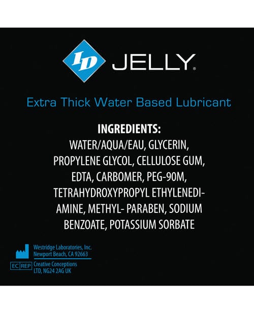 Westridge Laboratories Id Jelly Lubricant Travel Tube - 2 Oz. Lubes