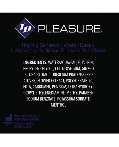 Westridge Laboratories Id Pleasure Waterbased Tingling Lubricant - 1 Oz. Pocket Bottle Lubes