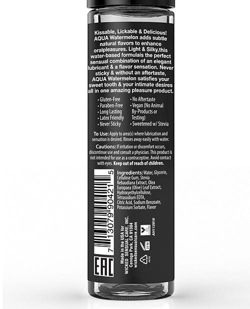 Wicked Sensual Care Wicked Sensual Care Aqua Water Based Lubricant - 1 Oz. Watermelon Lubes