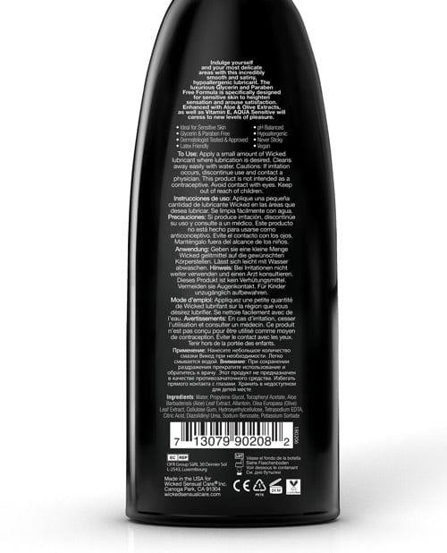 Wicked Sensual Care Wicked Sensual Care Hypoallergic Aqua Sensitive Lubricant - 8 Oz. Lubes