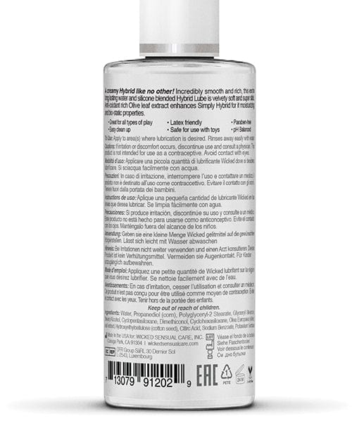 Wicked Sensual Care Wicked Sensual Care Simply Hybrid Lubricant Lubes