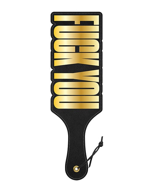 Wood Rocket Fuck You Paddle - Black / Gold