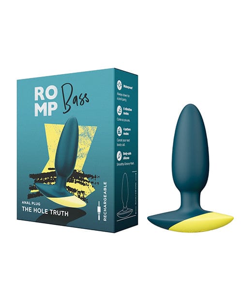 Wow Tech Romp Bass Vibrating Anal Plug - Teal Anal Toys