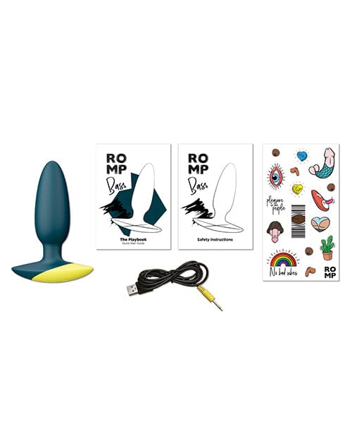 Wow Tech Romp Bass Vibrating Anal Plug - Teal Anal Toys