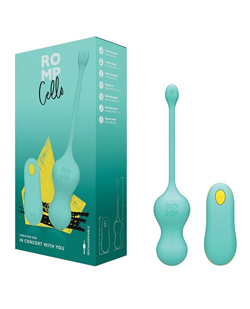 Wow Tech Romp Cello Remote Control G-spot Vibrating Egg - Blue Vibrators