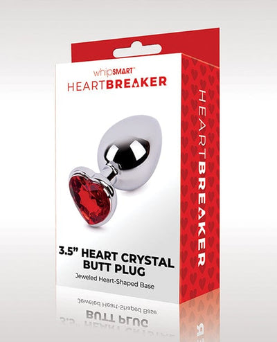 Xgen Whipsmart Heartbreaker Heart Crystal Butt Plug - Red 3.5" Anal Toys