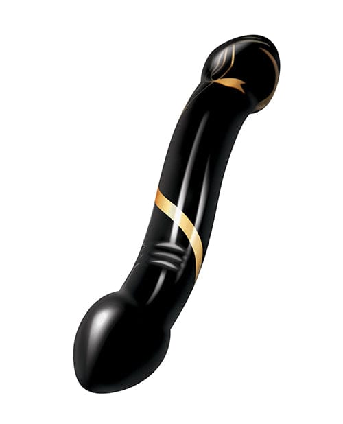 Xgen Secret Kisses 7.5" Handblown Double Ended Dildo - Black-gold Dildos
