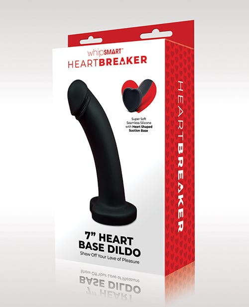 Whipsmart Heartbreaker 7 Inch Heart Based Dildo - Black / Red