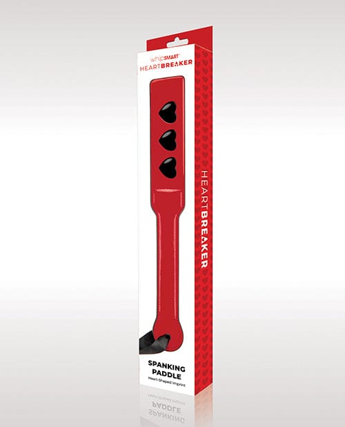 Whipsmart Heartbreaker Spanking Paddle - Black / Red