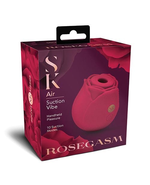 XGEN Secret Kisses Air Rose Bud Suction Clitoral Vibe - Red Vibrators