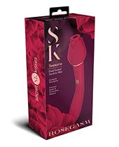 XGEN Secret Kisses Twosome Dual Ended Rose Bud with clitoral Suction &amp; G-spot Vibe - Red Vibrators