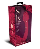 XGEN Secret Kisses Twosome Dual Ended Rose Bud with clitoral Suction & G-spot Vibe - Red Vibrators