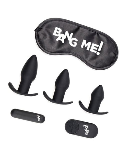 XR Brands Bang! Backdoor Adventure Remote Control 3 Piece Butt Plug Vibe Kit - Black Anal Toys