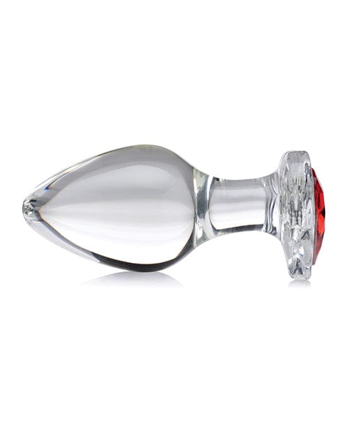 XR Brands Booty Sparks Red Heart Gem Glass Anal Plug Anal Toys