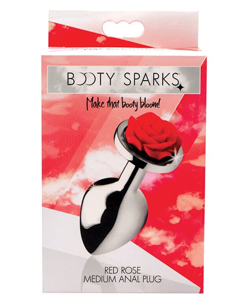 XR Brands Booty Sparks Red Rose Anal Plug Medium Anal Toys