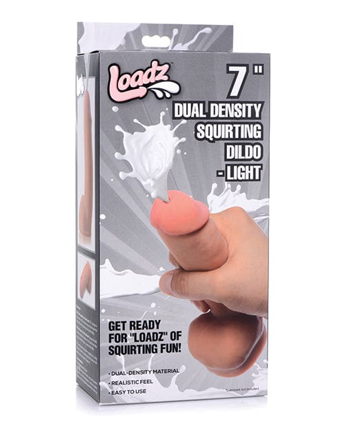 XR Brands Loadz Dual Density Squirting Dildo Light / 7" Dildos