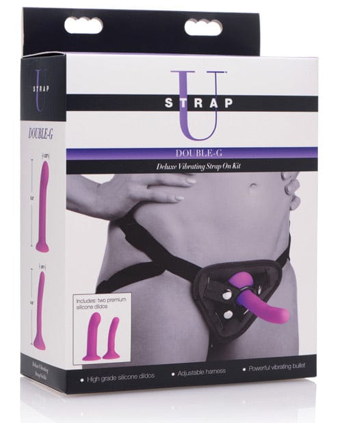 XR Brands Strap U Double G Deluxe Vibrating Strap-on Kit Dildos