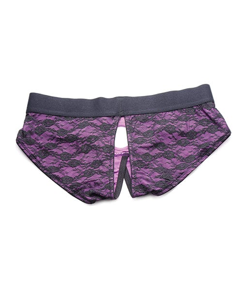 XR Brands Strap-U Lace Crotchless Panty Harness Dildos