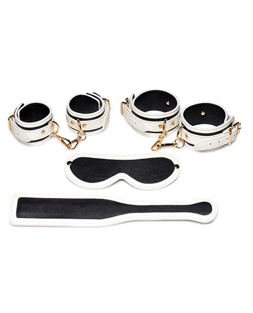 XR Brands Master Series Kink In The Dark Glowing Cuffs &amp; Blindfold &amp; Paddle Set Kink &amp; BDSM