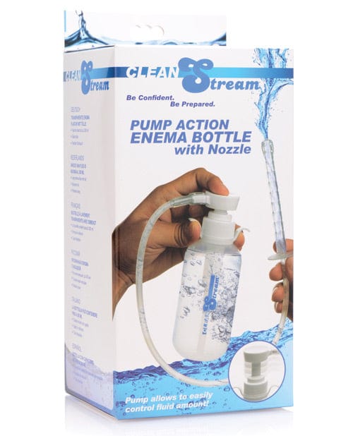 XR Brands CleanStream Pump Action Enema Bottle with Nozzle More