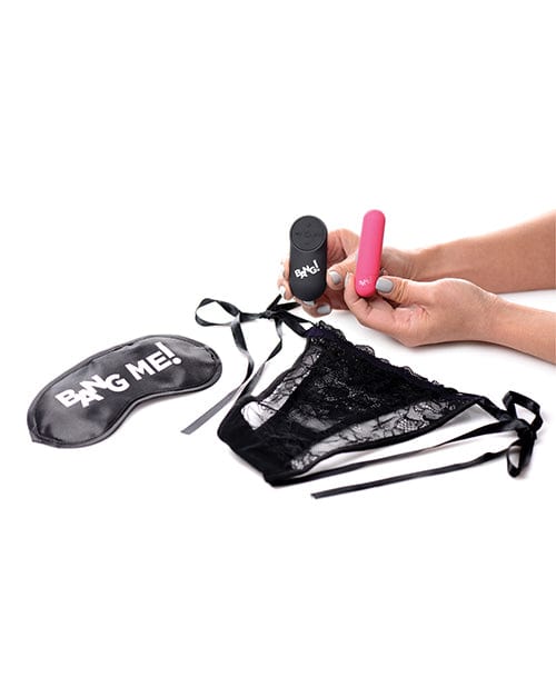 XR Brands Bang! Power Panty &amp; Blindfold Kit - Pink Vibrators