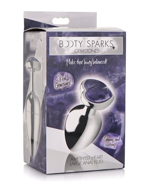 Xr LLC Booty Sparks Gemstones Amethyst Heart Anal Plug Large Anal Toys