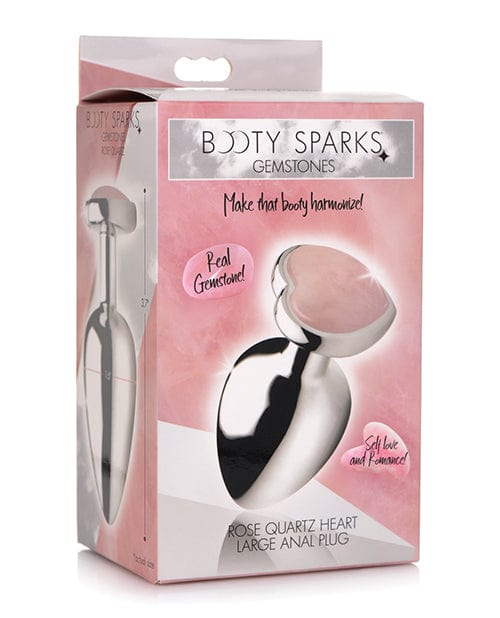 Xr LLC Booty Sparks Gemstones Rose Quartz Heart Anal Plug Large Anal Toys