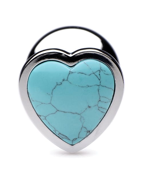 Xr LLC Booty Sparks Gemstones Turquoise Heart Anal Plug Anal Toys