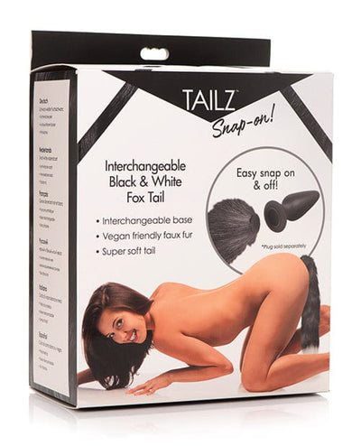 Xr LLC Tailz Snap On Interchangeable Black & White Fox Tail Anal Toys