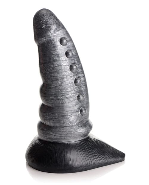 Xr LLC No Eta Creature Cocks Beastly Tapered Bumpy Silicone Dildo - Silver-black Dildos
